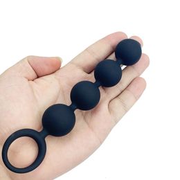Anale Speelgoed 4 Ballen Kralen Prostaat Massage Butt Plug Sex voor Vrouwen Koppels Mannen met Pull Ring Siliconen Gspot Stimuleren 231114