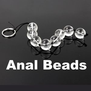 Toys anal 4 perles de verre Sizesset Balles vaginales Butt Butt Sex Chain Perge de jeu Produits Viabrator 231114