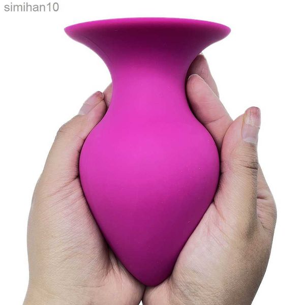 Toys anal 42-70 mm Anal Dilation Butt Plug pour femmes hommes Massage de la prostate Plug anal en silicone avec aspiration de tasse de sexe anal HKD230816