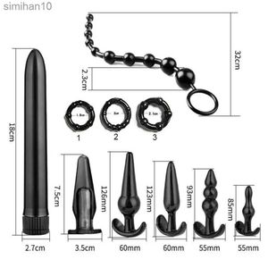 Anal Toys 7/8pcs/Set Soft Silicone Butt Plug Dildo Masturbation Anale plug vaginale plug voor vrouwen Men Anal voor paren masturberen HKD230816