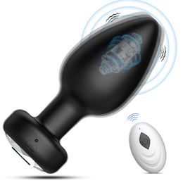 Anale speelgoed anale plug butt vibrators afstandsbediening prostaat massager met diamant mannen seksspeeltjes hkd230818