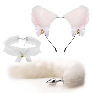 Anal Toys Anal Sex Toys Queue Butt Plug Sexy En Peluche Chat Oreille Bandeau Avec Cloches Collier Ensemble Massage Sex Toys Pour Femmes Couples Cosplay 230920