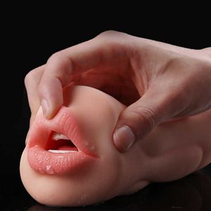 Anale speelgoed kunstmatige kut beker verwarmingsvibtrators realistische maan orale seks speelgoed vagina tong trillen voor mannen 0930