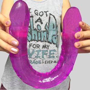 Anale speelgoed grote dikke dubbele dildo 16,5 inch 42 cm L dual glan penis voor vrouwen homo lesbische dubbele eindigde dong seksspeeltje seksproduct 231128