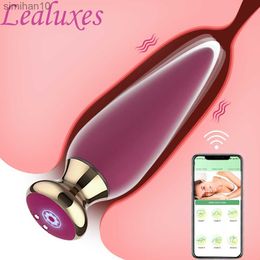 Toys Bluetooth Vibratrice anale Toy Sex pour hommes Femmes Application sans fil Remote Contrôle Buttes Prises Prostate Massage Dildo Vibrateur Adult Toys HKD230816