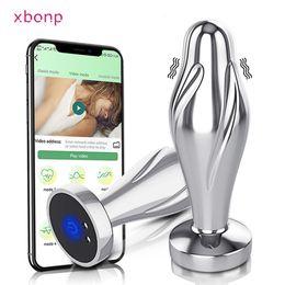 Anal Toys Bluetooth App Fild Vibrator Wireless Remote Control Butt Prostate Massager Trainer Sex pour femmes hommes adultes 230811