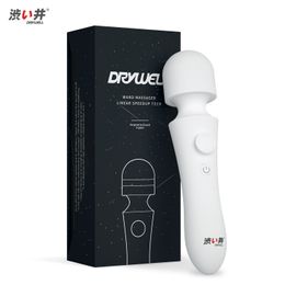 Toys anal sèche Well Av Magic Wand Vibrator pour les femmes stimulatrice clitoris multiple vibrateurs de jouets sexuels adultes USB Dildo Silicone 230113