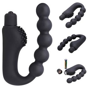 Jouets anaux Érotique Masseur de prostate électronique Silicone Butt Plugs Perles anales Massage Vibrateur Sex Toys pour hommes 220922