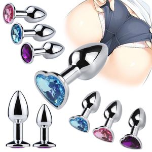 Toys Toys en forme de coeur Butt Butt Sex Metal Plugs Femme Trainer Forwomen Dildo Massageur érotique Stimulateur 230811