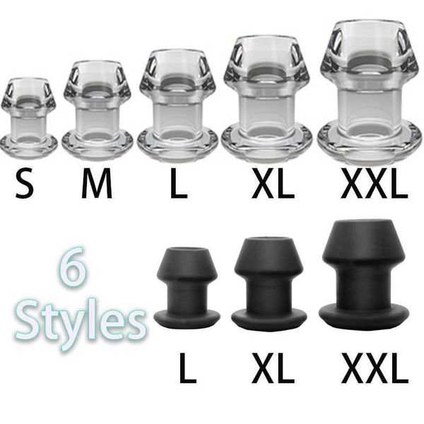 Jouets anaux Énorme Tunnel Creux Butt Plugs Et Tunnels Big Plug Anal Sex Toys Pour Femme Dilatador Gay Ass Hommes Adultes Anus Nettoyage Érotique L230306