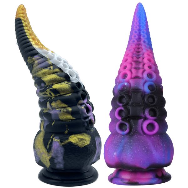 Jouets anaux énormes godes en silicone pour femmes Masturbation tentacules de poulpe Plug Massage de la prostate Buttplug produit sexuel 230925