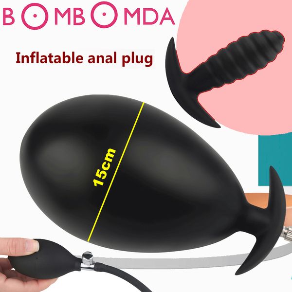 Jouets anaux Plug gonflable bout à bout extensible avec pompe dilatateur masseur produits pour adultes Silicone sexe pour femmes hommes 221121