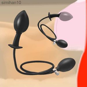 Toys anal Silicone Plug anal pour femmes Men Séporable Plug de bout gonflé Dilator extérieur de l'usure extensible sans vibratrice