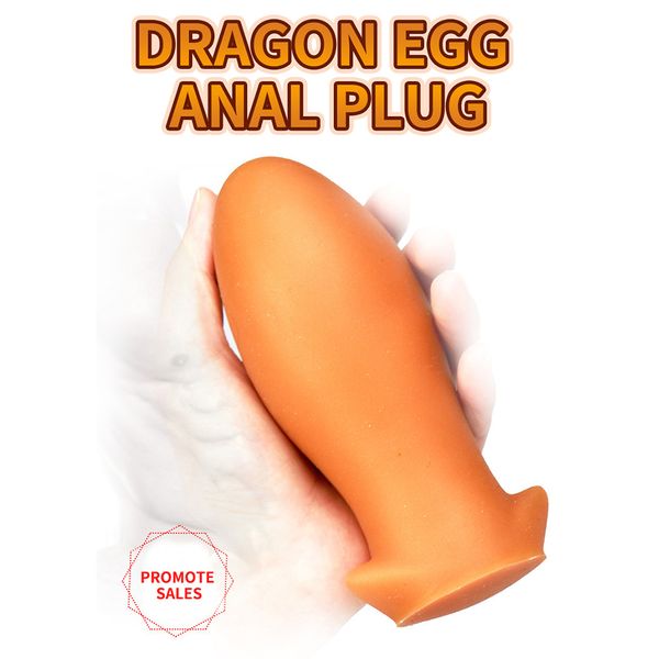 Juguetes anales Huevo de dragón grande Líquido Tapón de silicona Vestíbulo Cola Masturbador Suave Cómodo y vaginal Adultos Productos sexuales 230821