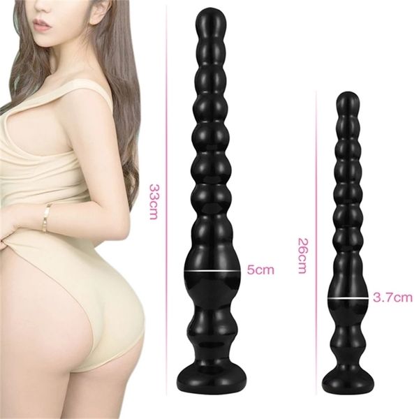 Jouets anaux longues perles anales godemichet anal pour femmes Silicone mais plug prostate adultes jouets sexuels outils pour hommes couples Sex Shop dilatateur boules anales 220914