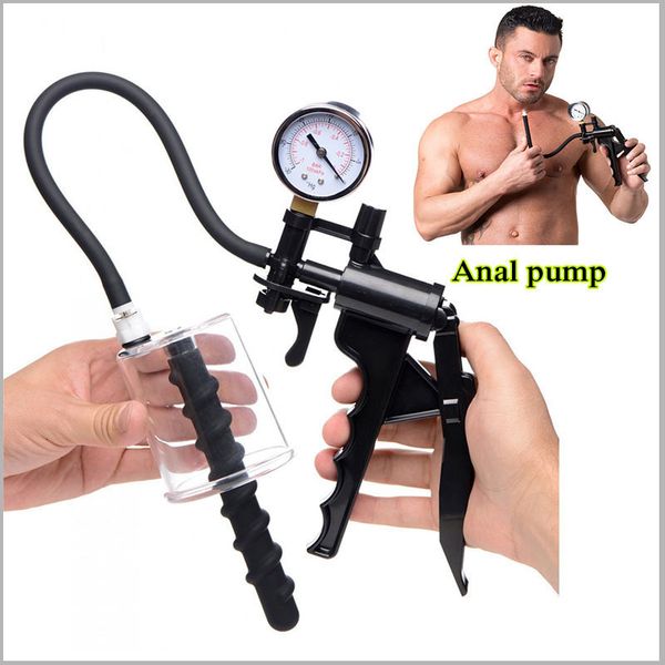 Juguetes anales Bomba masculina Modelo manual Masaje de succión al vacío Estimulador de próstata Sexo para hombre Mujeres Entrenador Productos 230419