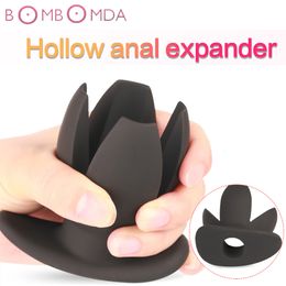 Anal toys man femmes silicone dilator creux de pétale de pétale