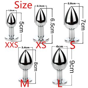 Toys anal plug sex en acier inoxydable en acier à bout de queue