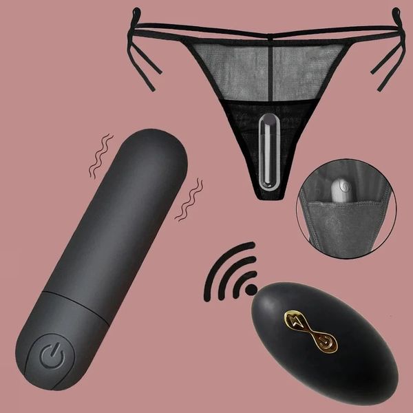 Juguetes anales Vibrador de bragas portátil Juguetes sexuales para mujer Estimulador de clítoris Control remoto inalámbrico 10 modos Huevo vibrante invisible 231128