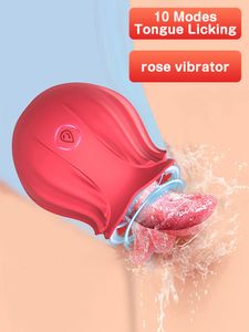 Anal Toys Puissant Rose Vibrateurs Femme Langue Lécher Clitoris Stimulateur Vagin Masseur Adultes Produits Intimes Sexe Pour Les Femmes 230113