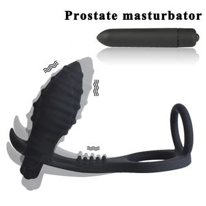 Jouets anaux vibrateur prostatique Sex Tooys pour homme stimulateur godemichet anal masseur de prostate produits pour adultes masturbateur féminin Anus 231114