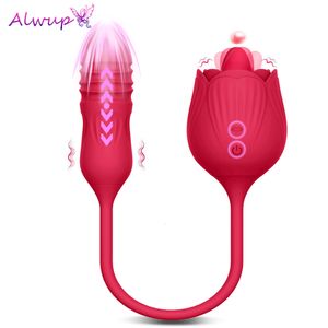 Anal Toys Rose Toy Dildo stuwkracht vibrator voor vrouwen ei clitoris sukkel stimulator tong likken volwassenen goederen zuigen seks vrouw 230113