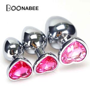 Jouets anaux S/M/L perles Plug cristal bijoux rond bout à bout stimulateur jouets sexuels lisse en acier inoxydable masseur 1125