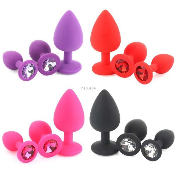 Jouets anaux S/M/L Silicone Anal Butt Plug avec bijoux en cristal produits érotiques produits sexy jouets sexuels pour adultes hommes gays femmes SM Couples ShopL2403