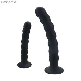 Toyes anal Productos sexuales con fuerte estimulador vaginal Sucker Silicone Bead Dilto Plug Anal Parry Massager Juguetes Sexo para hombre y mujer HKD230816