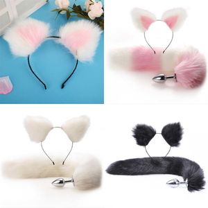 Jouets anaux jouets sexuels queue godemichet Anal ensemble avec Kit épingle à cheveux Butplug masseur de Prostate pour Couples Cosplay 0930