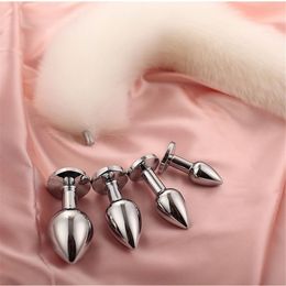 Anale speelgoed sexy staart met afneembare gladde touch metal prostaat massager anale buttplug sex speelgoed voor fetisj cosplay flirt accessoires 230426