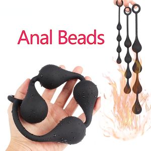 Anal Toys Silicone Big Beads Sex Long Butt Plug Annals Balls Anus Dilator Extender Prostate Massager voor homo's vrouwen 230509