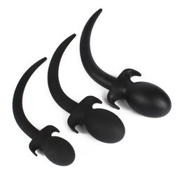 Jouets anaux Silicone chien queue Plug pour adultes esclave femmes hommes jeux de sexe gay Gspot bout à bout Bdsm Sexy produits de jouets érotiques 230307