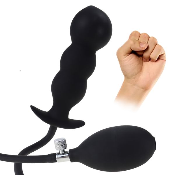 Juguetes anales de silicona inflable súper grande enchufe expandible sexo a tope para mujeres hombres enorme consolador bomba dilatador producto adulto 230307