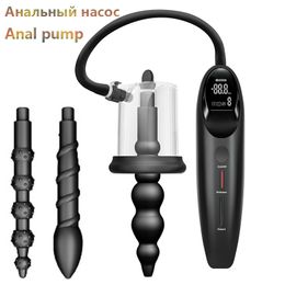 Anal Toys Smart Pump Vacuüm Zuigen Massage Prostaatstimulator voor man Women Buttplug Masturbator Volwassen seks 1 230419