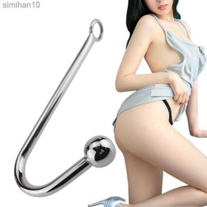 Jouets anal en acier inoxydable balle anal hook metal plug anal file adulte sexe giber putte bouchage sex shop bdsm érotique sex propice pour l'homme femme hkd230816 gay hkd230816