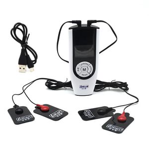 Anale speeltjes Sterkste elektrostimulatie Massage TENS-eenheid Elektroden USB Oplaadbare Estim Host met kabel Elektrische seksset 231204