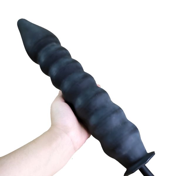 Juguetes anales Enchufe anal súper largo con forma de taladro inflable El enchufe anal grande / grande puede expandir Dildo adecuado para la estimulación del punto G / P adecuado para mujeres LGBT 230711