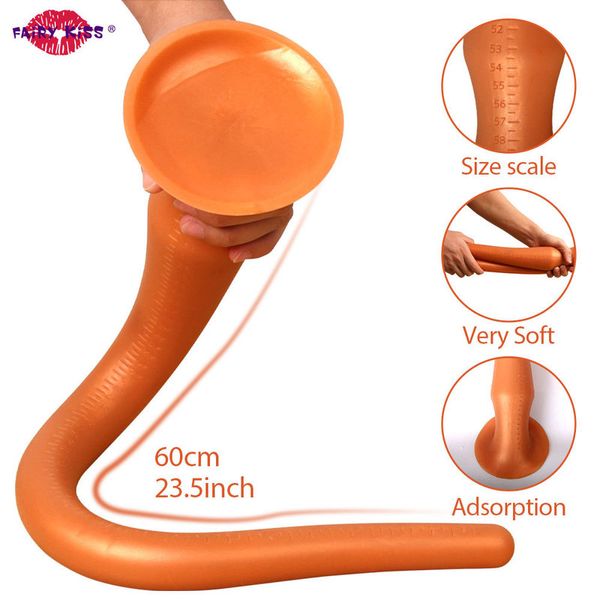 Jouets anaux Super Long Silicone Butt Plug Hommes Prostate Masseur Doux Gode Anal Sex Toys Annal Dilatateur Cul Analplug Produits Intimes Pour Femmes 220922