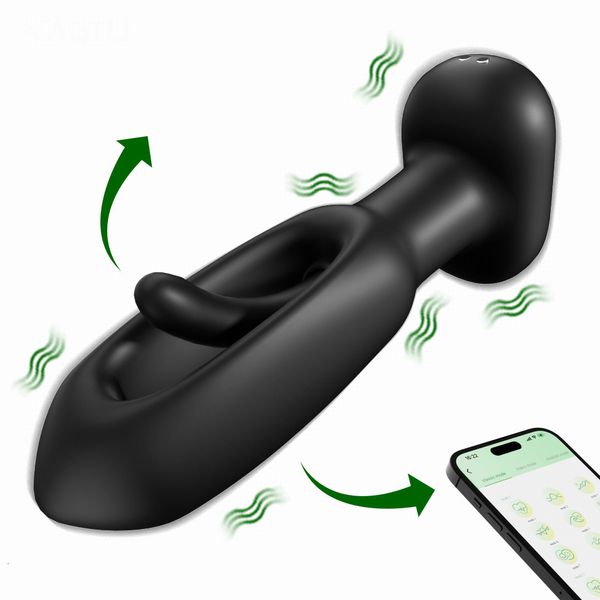 Anal Toys Tapping Prostate Massager Vibrant Butt Plug Anal APP Vibrator Wireless Remote Sex Toys pour Hommes Ass Gode Anal pour Femmes 230803