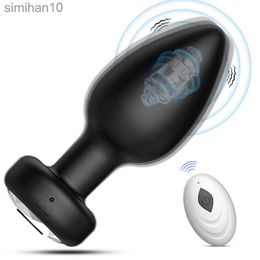 Jouets anal vibrant vibratrice de jouets sexuels anal à distance masseur de la prostate avec diamant hkd230816