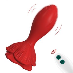 Juguetes anales Vibrador Plug Vibrador Buttplug Masajeador de próstata masculino Rose Tos Control remoto Vibradores Anus Sex Toy Hombres Mujeres 230821
