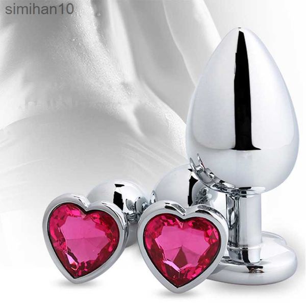 Toys Vrdios Sexy Toy Butt Plug Tail Prostate Massageur Adult Toy Heart Formed Pild anal en acier inoxydable Dildo pour femmes hommes Gay Couple HKD230816