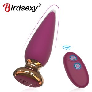 Juguetes anales Control remoto inalámbrico vibrador anal juguete sexual para hombre plug Masaje de próstata vagina Gspot Dildo Anus Butt 230719