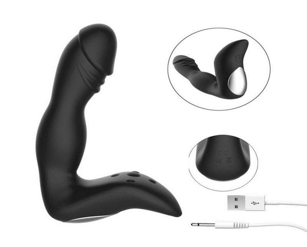 Vibrateur anal masturbateur mâle gode bouchon de crosse massage de la prostate g Spot stimuler le produit sexuel du produit adulte pour hommes en silicone 10 vitesses C9020762