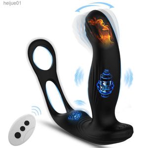 Anal Vibrator Male Prostate Massager Pénis Anneau Retarder L'éjaculation Cockring À Distance Anus Butt Plug Doigt Masturbation Sex Toy Hommes L230518