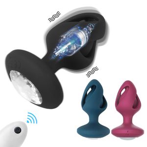 Vibratrice anale Toy jouet vibrant bouchon de bout anal avec 10 modes Stimulant stimulateur de prostate creux étanche
