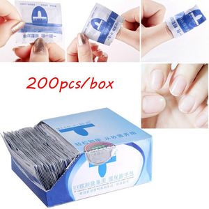 Analyseur 200pcs / boîte de manucure Retrait enveloppe les coussinets de vernis à ongles outils de dissolvant des liais