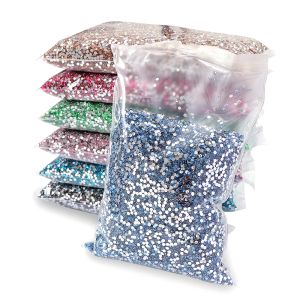 Analizador 50000 PCS 4 mm Multicolor Clear Crystal AB Rinestones Non Hotfix Flatback redonda Redonda Strass Stone Diy Nail Art Decoration