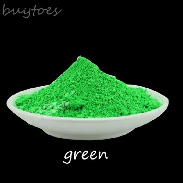 Analyseur 500G Powder fluorescent vert pour vernis à ongles, pas de poudre lumineuse lumineuse, poudre de pigment de phosphore pour le cosmétique bricolage, livraison gratuite